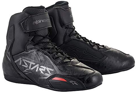 Alpinestars Faster-3 Shoes Black/Gun Metal, Abbigliamento per motociclette Uomo, 38.5 EU