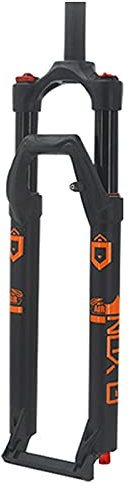 Forcella ammortizzata per bici MTB 27,5 29 pollici, lega di magnesio 1-1/8Forcella anteriore per bici telecomandata con tubo dritto 120mm(Color:Gold;Size:29 inch)