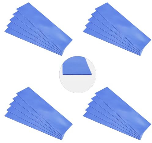 CTRICALVER Thermal Conductive Silicone Pads, Thickness 0.5mm Silicone Cooling Pad Set for SSD CPU GPU LED IC Chipset Cooling (Blue,20 pcs)