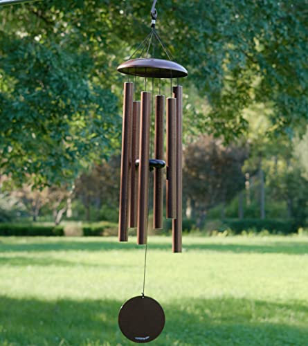 Vanquer Windspiel für den Außenbereich – 96,5 cm Windspiel im Freien, tiefer Windspiel, Windspiele im Freien, Gedenk-Windspiele, Trauergeschenke, Garten, Terrasse, Hof, Heimdekoration, Bronze