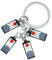 Pidak Porte-clés multi-pendentif en métal du Demon avec soleil rouge Shop Taille Unique Noir