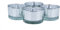 Teelichtgläser klein 51x33 mm Set 4 Stück Teelichthalter Glas Silber