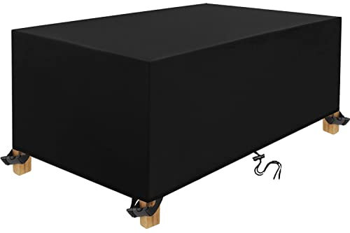 DKHLYB Garden Furniture Covers - 200x110x80cm Waterproof Rectangular Cover - 600D Oxford Polyester - Windproof, Anti-UV for Outdoor Patio Rattan Sofa & Table