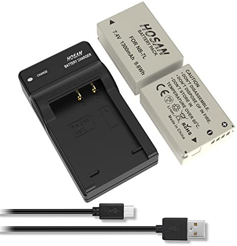 HOSAN NB-7L Batterie de Rechange Compatible pour Canon NB 7L Canon PowerShot G10, G11, G12, SX30 is