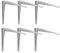 Gedotec Schwerlastkonsole Alu Regal-Konsole | SPARTA | Tiefe: 400 mm | 6 Stück | Schwerlastträger aus Aluminium | Tragkraft 340 kg für Wandregale | Regalträger rostfrei | Wand-Winkel