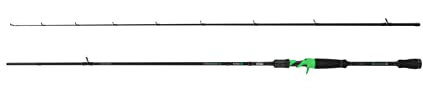 Mitchell Traxx MX5 Lure Casting Rute, vielseitige Angelruten zum Spinnen, Jiggen, Dropshot und Casting, Spinnruten, Raubfischangeln, Barsch, Zander, Hecht, Schwarz/Neongrün, 2,13m | 8-32g