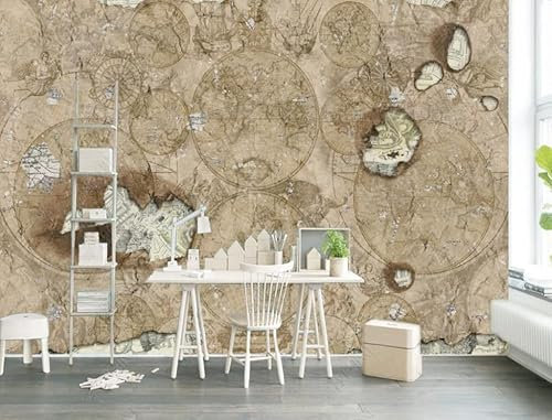 Fototapete 3D Effekt Alte Karte Englisch Vliestapete Wandbild Wohnzimmer Schlafzimmer Wanddekorationgröße Benutzerdefinierte