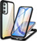 CENHUFO für Samsung Galaxy A34 5G Hülle, 360 Grad Schutzhülle Stoßfest Panzerhülle mit Eingebautem Displayschutz Robust Bumper Full Cover Outdoor Case Handyhülle für Samsung Galaxy A34 5G -Schwarz