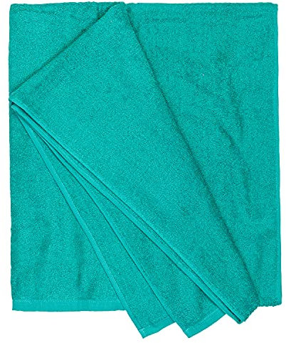 Kapart Serviette de plage XXL, turquoise, 100 % coton, 100 x 220 cm, taille XXL, serviette de bain grande taille, serviette de douche, serviette de bain et serviette de sauna