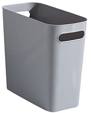 lmoikesz Cubo de Basura sin Tapa, cesto de Basura, contenedor de Basura para Exteriores, Cocina de Capacidad, artículos de tocador para el hogar, Almacenamiento, Gris