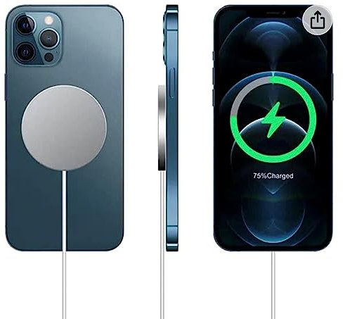 JaMac Essentials Wireless Charger, Qi-Certified 15W Max Fast Wireless Charging Pad Magsafe Compatible with iPhone 14/13/12/12 Pro/11/11 Pro Max/XS Max/XR, Galaxy S20/S10/S9/S8, AirPods Pro