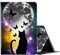 FUYOCWE for Samsung Galaxy Tab E 9.6 Tablet Case (2015 Model SM-T560/T561/T567),Multi-Angle Slim Folio Stand Cover Cases for Samsung Galaxy Tab E/Tab E Nook 9.6-Inch-Black Cat Moon