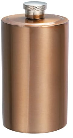 sourcing map Hip Flask for Liquor 9oz 258ml Stainless Steel Leak Proof Drinking Flask for Camping Hiking Outdoor Activity, Gold