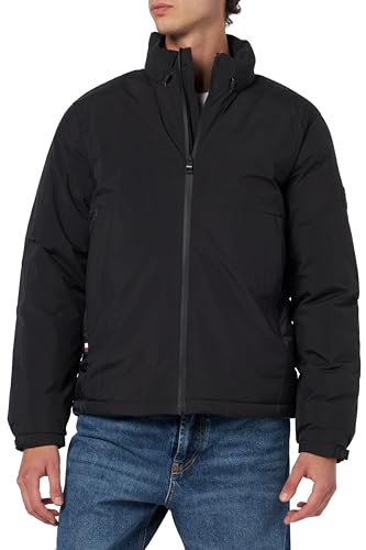 Tommy Hilfiger Veste Coupe-Vent Homme Portland Mix Déperlante, Noir (Black), L