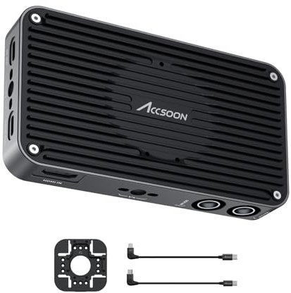 Accsoon SeeMo Pro Video Capture Adapter for iPhone and iPad, SDI&HDMI to USB C Video Monitor, Support 1080P 60FPS Video & Real-Time Monitoring/Streaming/Recording, Power iOS Devices