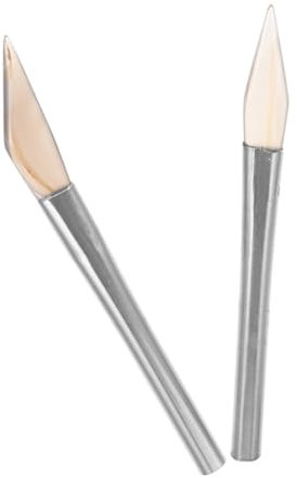 NUOBESTY Achatpolierwerkzeug 2 Stück Mit Griff Schmuckpolierer Für Achat Und Silberschmuck Poliersteine Für Feine Textur Und Glanz Geeignet Für Blattgold Und Metallarbeiten