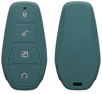 kwmobile Key Fob Cover for BYD Atto 3 / Sealion / Han / Tang / Dolphin / Seal Cover - Protective Car Key Case - Soft Anti-Slip Shell - Scratch Resistant - Arctic Night