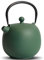 GUANGHEIRON Petite théière en fonte ronde de 600 ml - Sans danger pour la cuisinière - Avec infuseur - Style japonais classique minimaliste - Revêtement intérieur émaillé pour le café - 600 ml - Vert