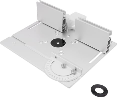 Router Table Insert Plate, Aluminiumlegierung Holz Fräsen Flip Board, Trimmen Werkzeuge Holzbearbeitung Graviermaschine Plate Frästisch Einlegeplatte Oberfräsen, Router Table Insert Plate (Silber)