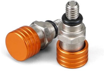 M4x0.7 Valvole di sfiato aria forcella for KTM 85 125 150 250 350 450 500 SX SXF EXC XC XCF XCW XCFW ADV Duke compatibile con TE FE TC FC(Orange)