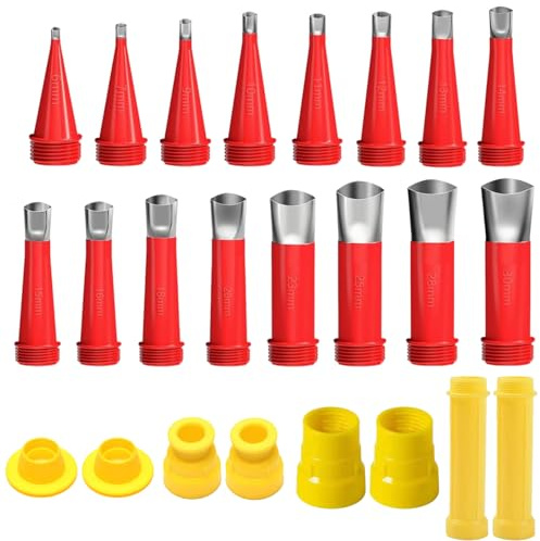24PCS sealant Tool Caulking Tool Kit,Nozzles for Silicone Sealant with Connection Base Caulk Universal Integrated Rubber Nozzle Tool Kit,Silicone Nozzles for Kitchen Window Bathroom Brick Joint