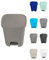 JARDIN202 - Cubo basura plástico Apertura con pedal 25 Litros | Cubo reciclar Mate 35x30x42 cm | 25 Litros (Taupe)