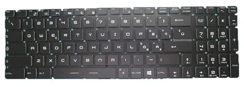 RTDPART Italia IT Tastiera retroilluminata per Laptop per MSI P75 Creator 9SD 9SE 9SF 9SG Nera Nuova