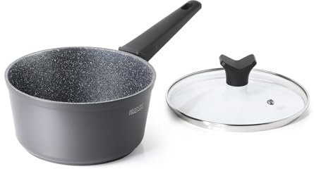 THE ROCK SOHO Antihaft-Kochtopf mit Deckel, 2 Quarts kleiner Topf mit PPG Quantum2-Beschichtung – langlebig für urbane Küchen, nichts haftet, verzieht sich nicht, hält länger, induktionsgeeignet