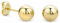 V&F Ohrringe Damen Kugel Ohrstecker aus Gelbgold 9ct 375 Gold, Ohrschmuck, 9 Karat Gold (4mm)
