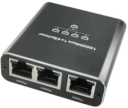AMSLSIU Lan Mushroom Network Switch 2port Lan Splitter 1 To 2 Gigabit Ethernet ABS Ethernet Splitter Lan Cable Adapter Router , 1 TO 4