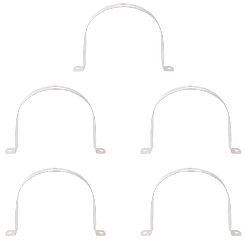 YYIGVMO 5 Stücke Ø 115mm U-Rohrschellen, 304 Edelstahl Starres Rohrband, Zweiloch Rohrschelle, Sattelschlauchschellen, für Rohre und Kabel