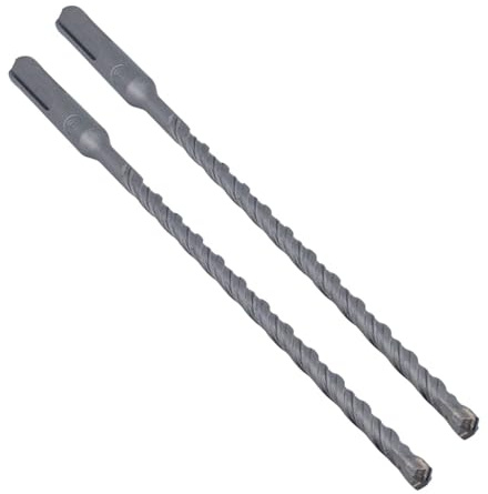 2pcs SDS Plus Hammer Drill Bits 6mm x 200mm – Professional Tungsten Carbide Cross Tip for Masonry, Brick & Concrete