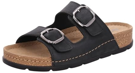 Rohde Damen Pantolette Leder Zweischnaller mit Memory-Fußbett D.Soave 5420