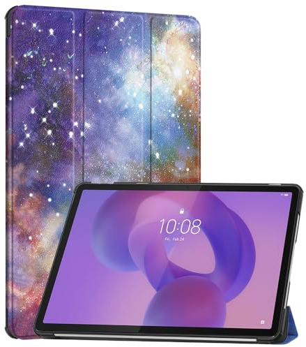 Techsuit für Lenovo IdeaTab Pro 12.7 2025 Hülle mit 360 Schutz, Mikrofaser Innenfutter, Verstellbare Betrachtungswinkel, Schlankes Design, Anti Fingerabdruck, FoldPro Series, PU Leder, Galaxy