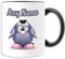 Personalisiertes Geschenk – I-Aah Tasse (Pinguin-Cartoon-Figur, Kostüm-Farboptionen), einzigartige Namensnachricht, albern, lustig, Superheld, Super-Esel