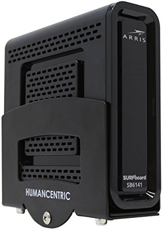 HumanCentric Cable Box and Modem Mount, Adjustable Wall Mount for Small and Wide Devices, Cable Boxes, Modems, DVD Players, Streaming Media Devices, Mount on The Wall Behind TV, Hardware Included