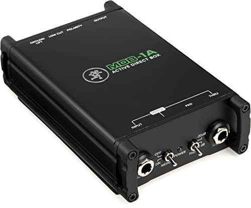 Mackie MDB-1A Active Direct Box (DI) With Low Cut, Polarity, Ground Lift, -20 dB Pad and Merge