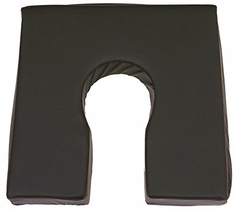 Ortotex - Cojín antiescaras, Fabricado con viscoelástica rosa, Producto Premium, Con forma de herradura, Dimensiones 42 x 42 x 7,5 cm, Se puede lavar