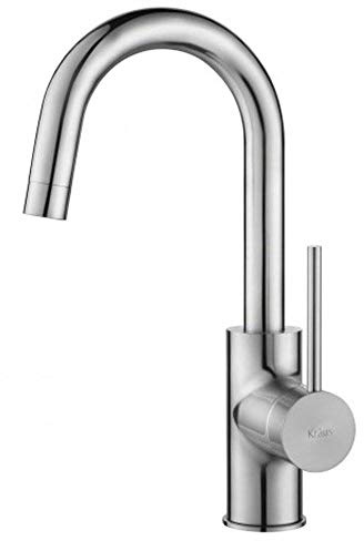 KRAUS KPF-2600SFS Oletto - Rubinetto da cucina con manico singolo, finitura in acciaio inox, senza macchie, 31,1 x 14 x 5,1 cm