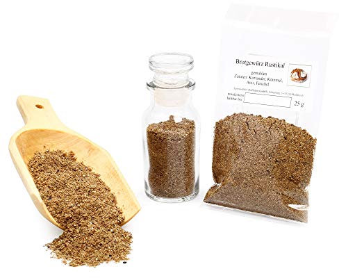 Brotgewürz rustikal, Brot Gewürzmischung, Brotwürzer mit Kümmel & Koriander, Naturgewürz perfekt zum Brot backen, Bauernbrot Gewürz, 25g (Gemahlen)