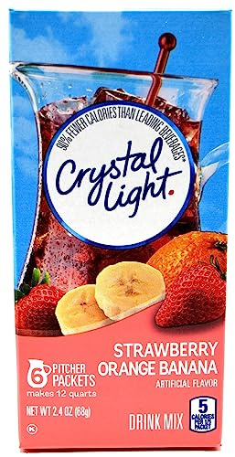 Mélange de boissons, orange fraise et banane, sans sucre, 2,4 oz, 6 comptes, lot de 3