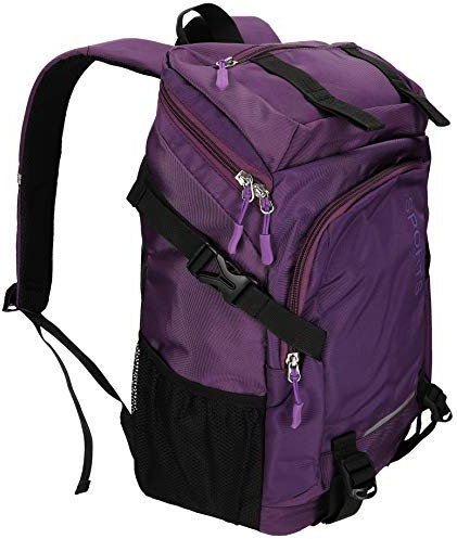 Betz Rucksack Damen Herren Reise und Wanderrucksack Camping SPORTS I 3 Taschen Volumen 27 Liter lila