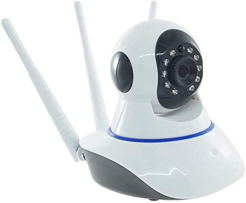 deteciveshopping TELECAMERA IP CAM WIFI HD WIRELESS IR LED CAMERA INFRAROSSI VISIONE NOTTURNA LAN MOTORIZZATA 3 ANTENNE