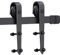 Yaheetech Binario Porta Sorrevole Guida per Porta Anta Scorrevole Kit Ferramenta Accessori da Parete Interno e Esterno 6FT/183 cm Nero