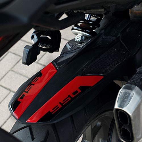 Resin Bike Adesivi Moto Compatibile con Ducati Multistrada 950 2018 2020. Protezioni Parafango Posteriore Moto da Urti e Graffi. Adesivi Resinati con Effetto 3D