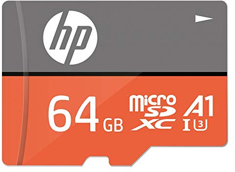 HP mxA1 64GB microSDXC Memory Card + SD Adaptor, 100MB/s Read Speed, 85MB/s Write Speed, Class 10 UHS-I, U3, A1 App Performance for 4K Video