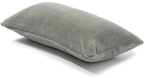 CelinaTex Xanio Dekokissen mit Innenkissen 40 x 80 cm Silber Coral-Fleece Sofakissen Mikrofaser Kuschelkissen