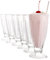 Vikko 326 ml Eisbecher mit Fuß,Klassischer ikonischer Drogerie-Stil – für Schwimmer, Shakes, und Eisbecher – Dickes, robustes Glas – Set mit sechs hohen Eisbechern – 8.1 cm Durchmesserx17.3 cm Höhe