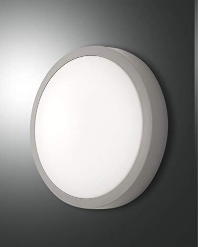 Fabas Luce LED Deckenleuchte AXEL, 1x 18W, 3000K, 1300lm, IP65, grau