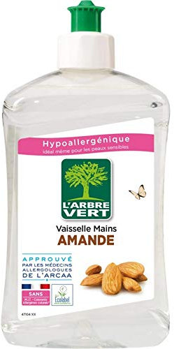 L'ARBRE VERT - Liquide Vaisselle À L'Amande 500Ml - Lot De 4